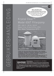 Intex Krystal Clear 636T Gebruikershandleiding