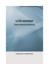 Samsung SyncMaster 743B Gebruikershandleiding