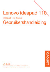 Lenovo ideapad 110-17ACL Gebruikershandleiding