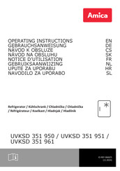 Amica UVKSD 351 950 Gebruiksaanwijzing