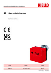 Riello 40 GS3 Handleiding Voor Installatie, Gebruik En Onderhoud