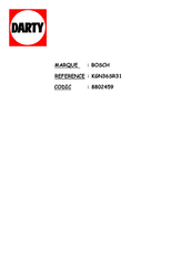 Bosch KGN36SR31 Gebruiksaanwijzing