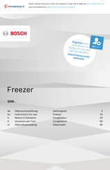 Bosch GSN51DWDP Gebruiksaanwijzing