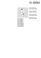 SSS Siedle SET CVF 850-01 Handleiding