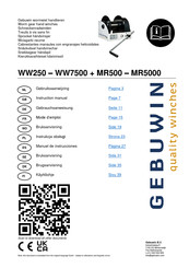GEBUWIN MR1500 Series Gebruiksaanwijzing