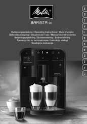 Melitta BARISTA SE Gebruiksaanwijzing