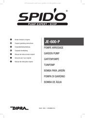 DIPRA SPIDO JE-600-P Originele Handleiding