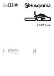 Husqvarna K 7000 Chain Gebruiksaanwijzing
