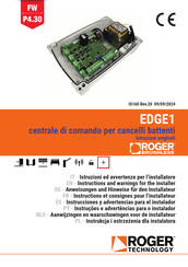 Roger Technology EDGE1 Aanwijzingen Voor Installatie En Aansluiten
