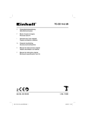EINHELL TC-CD 18-2 2B Originele Handleiding