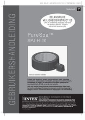 Intex PureSpa SPJ-H-20 Gebruikershandleiding
