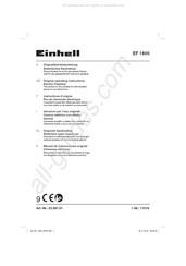 EINHELL 23.381.01 Originele Handleiding