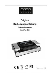 CASO DESIGN 1409 Originele Gebruiksaanwijzing