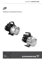 Grundfos JP Installatie- En Bedieningsinstructies