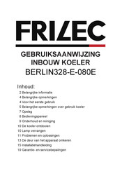 Frilec BERLIN328-E-080E Gebruiksaanwijzing