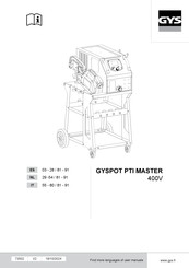 GYS GYSPOT PTI MASTER 400V Gebruikershandleiding