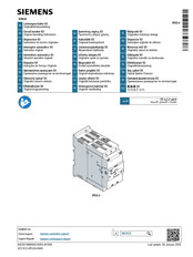Siemens SIRIUS 3RV2 4 Series Originele Handleiding