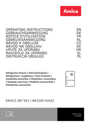 Amica EKGCS 387 921 Gebruiksaanwijzing