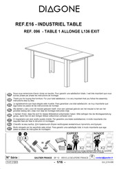 Gautier Diagone E16-096 Montage-Instructies