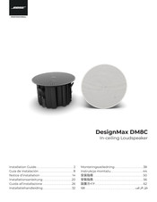 Bose Professional DesignMax DM8C Installatiehandleiding