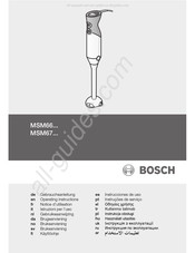 Bosch MSM67 Series Gebruiksaanwijzing