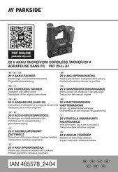Parkside 465578 2404 Bedienings- En Veiligheidsinstructies