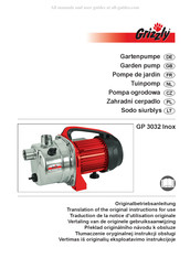 Grizzly GP 3032 Inox Vertaling Van De Originele Gebruiksaanwijzing