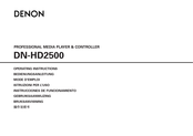 Denon DN-HD2500 Gebruiksaanwijzing
