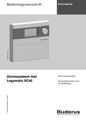 Buderus Logamatic SC40 Bedieningsvoorschrift