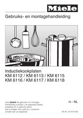 Miele KM 6115 Gebruiks- En Montagehandleiding