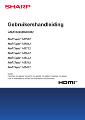 Sharp MultiSync ME502 Gebruikershandleiding