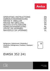 Amica EVKSX 352 241 Gebruiksaanwijzing
