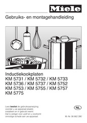 Miele KM 5755 Gebruiks- En Montagehandleiding