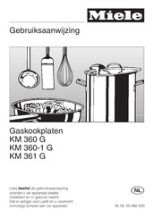 Miele KM 360-1 G Gebruiksaanwijzing