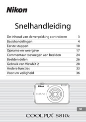 Nikon Coolpix S810c Snelhandleiding
