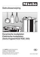 Miele KM 237 Gebruiksaanwijzing
