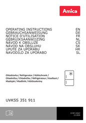 Amica UVKSS 351 911 Gebruiksaanwijzing
