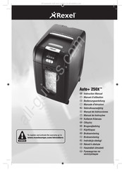 Rexel Auto+ 250X Gebruiksaanwijzing