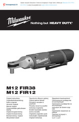 Milwaukee M12 FIR12 Oorspronkelijke Gebruiksaanwijzing