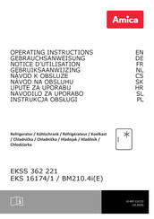 Amica EKS 16174/1 Gebruiksaanwijzing