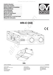 Vortice HRI-E ONE Instructieboekje