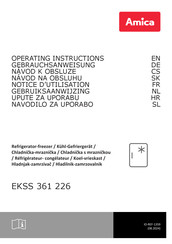 Amica EKSS 361 226 Gebruiksaanwijzing