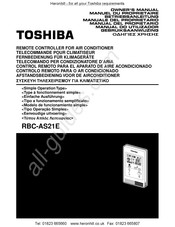 Toshiba RBC-AS21E Gebruiksaanwijzing