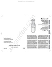 Panasonic MJ-L500 Gebruiksaanwijzing