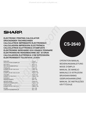 Sharp CS-2640 Gebruiksaanwijzing