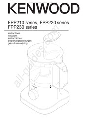 Kenwood FPP220 Series Gebruiksaanwijzing
