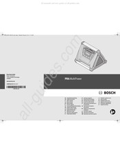 Bosch PRA MultiPower Oorspronkelijke Gebruiksaanwijzing
