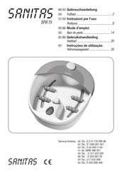 Sanitas SFB 15 Gebruikershandleiding