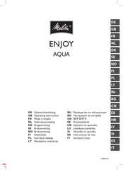 Melitta Enjoy Aqua Gebruiksaanwijzing