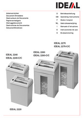 IDEAL 2260 Gebruiksaanwijzing